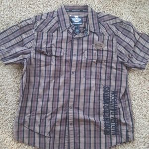 Harley-Davidson short sleeve button up shirt